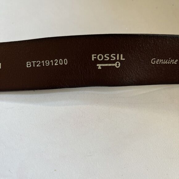 Fossil Brown Leather Belt Size XL BT2191200 - Picture 3 of 6